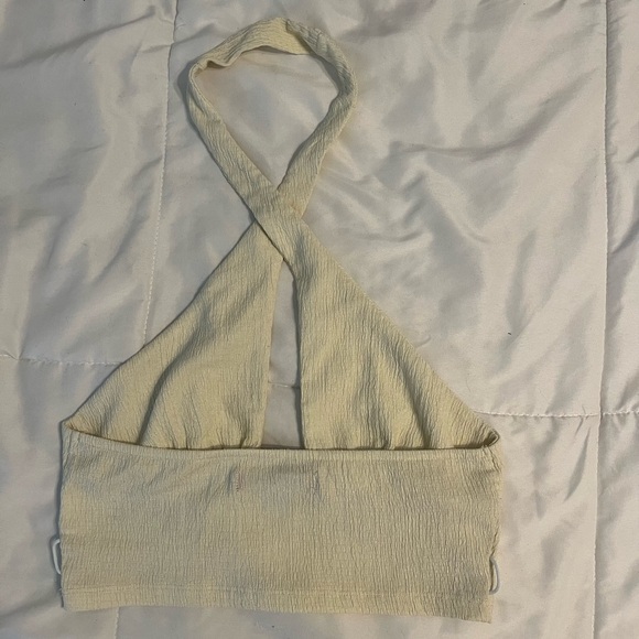 Urban outfitters cream colored halter crop take top - Picture 2 of 3